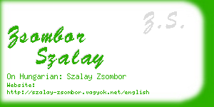 zsombor szalay business card